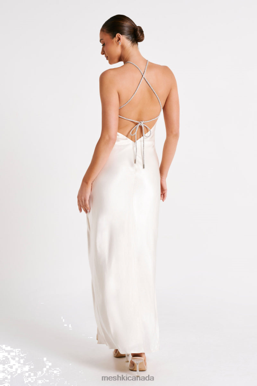 Meshki Ivory Louise Diamante Rope Maxi Dress Clothing JN88N36