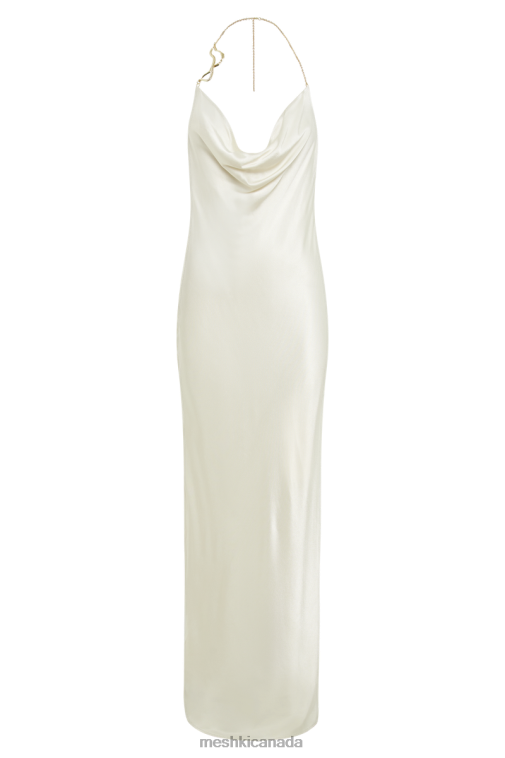 Meshki Ivory Melissa Satin Cowl Front Maxi Dress Clothing JN88N107