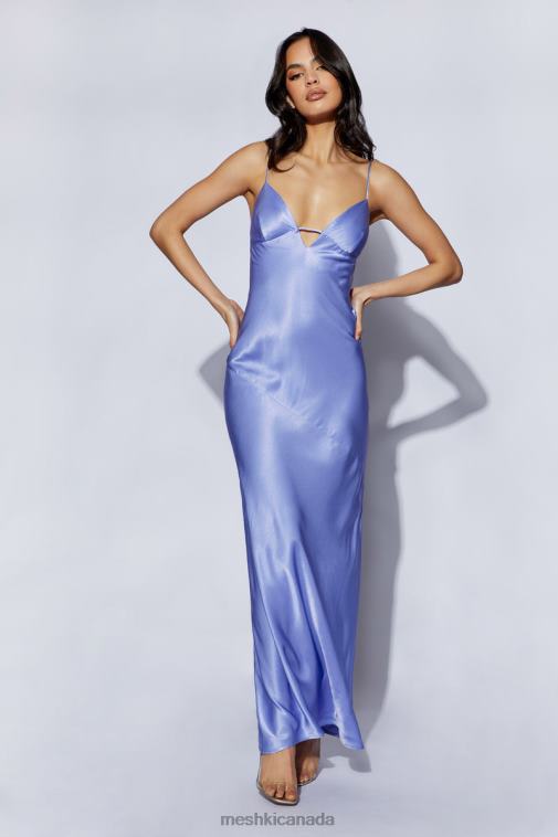 Meshki Lavender Cora Tie Back Maxi Slip Dress Clothing JN88N473