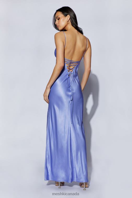 Meshki Lavender Cora Tie Back Maxi Slip Dress Clothing JN88N473