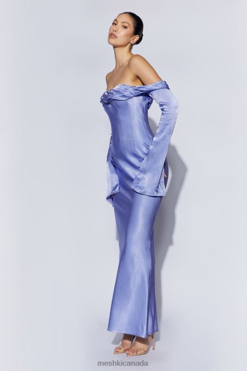 Meshki Lavender Giselle Off Shoulder Cowl Neck Maxi Dress Clothing JN88N357