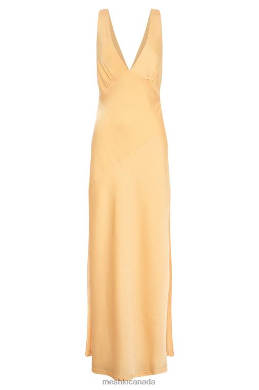 Meshki Lemon Nadia Maxi Satin Dress With Back Cowl Clothing JN88N11