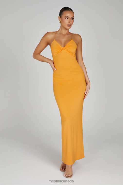 Meshki Orange Sinead Twist Maxi Dress Clothing JN88N143