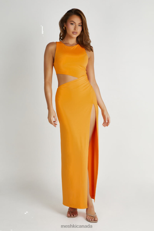 Meshki Orange Vienna Slinky Maxi Dress Clothing JN88N301