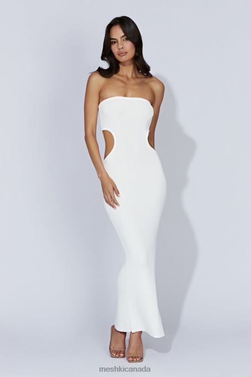 Meshki White Kori Knit Bandeau Maxi Dress Clothing JN88N668