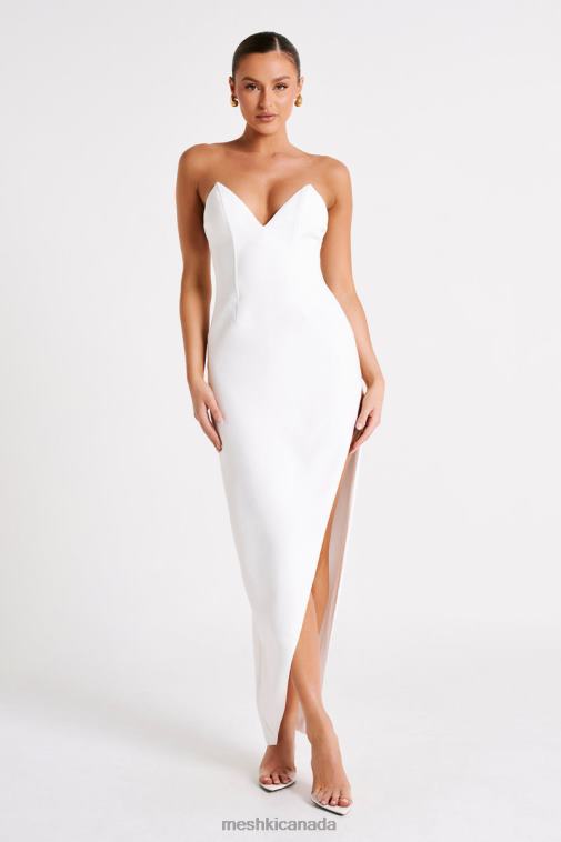 Meshki White Natasha Pointed Corset Maxi Dress Clothing JN88N137