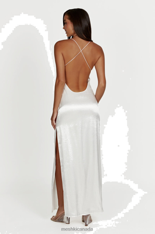 Meshki White Whitney Wetlook Maxi Dress Clothing JN88N355