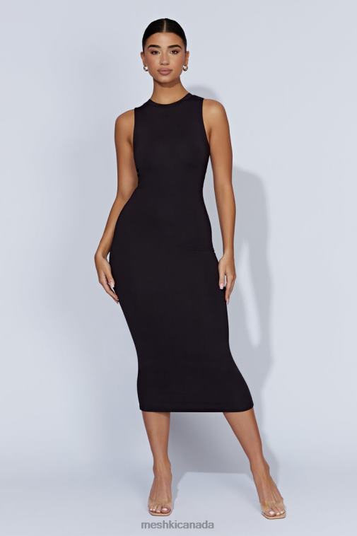 Meshki Black Jill Sleeveless Tank Midi Dress Clothing JN88N467