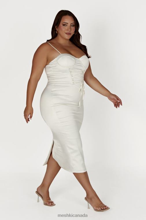 Meshki Ivory Camelia Corset Midi Dress Clothing JN88N594