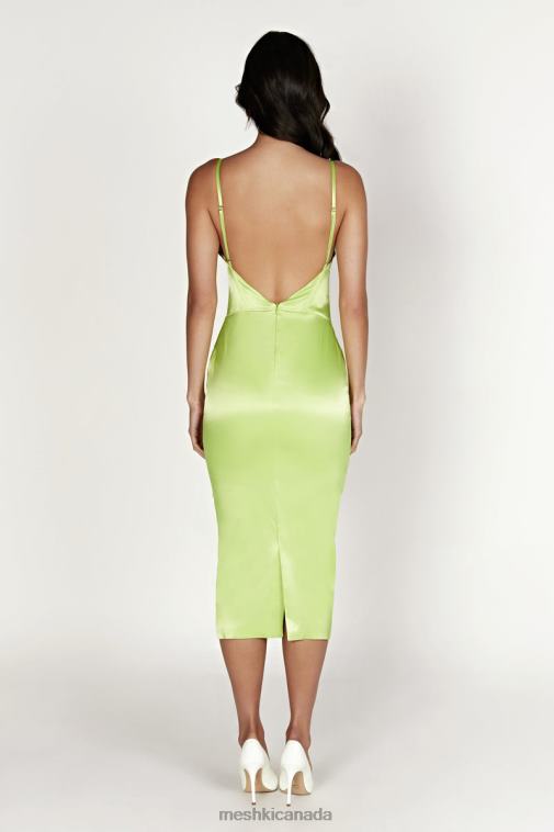 Meshki Pistachio Green Brie Corset Midi Dress Clothing JN88N683