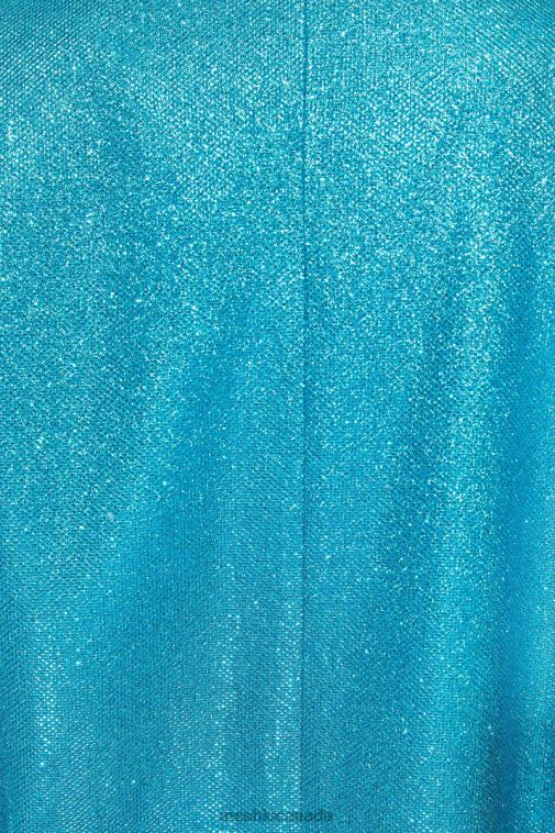 Meshki Aquamarine Becky Shimmer Oversized Blazer Dress Clothing JN88N747