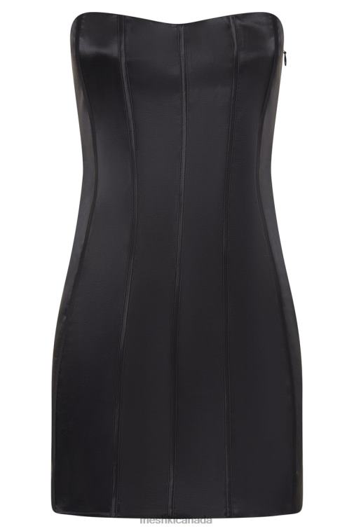 Meshki Black Amaya Lace Up Corset Mini Dress Clothing JN88N604