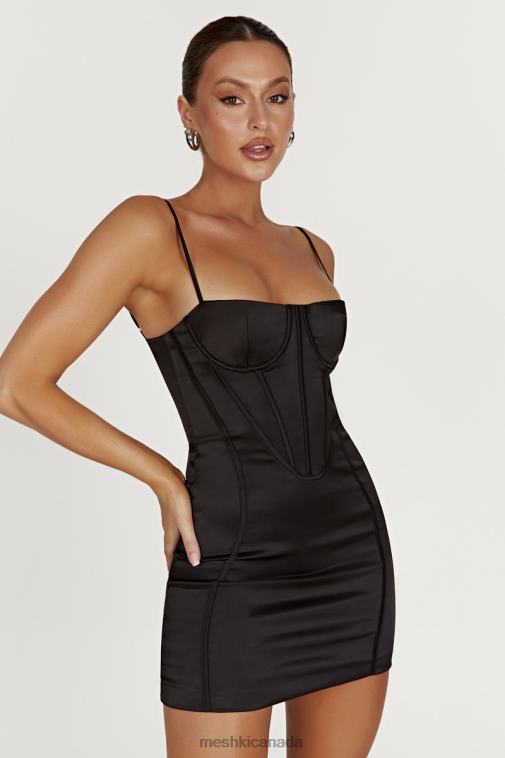 Meshki Black Bridget Corset Mini Dress Clothing JN88N397