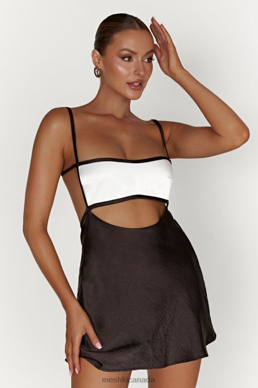 Meshki Black Veda Two Tone Mini Dress Clothing JN88N263