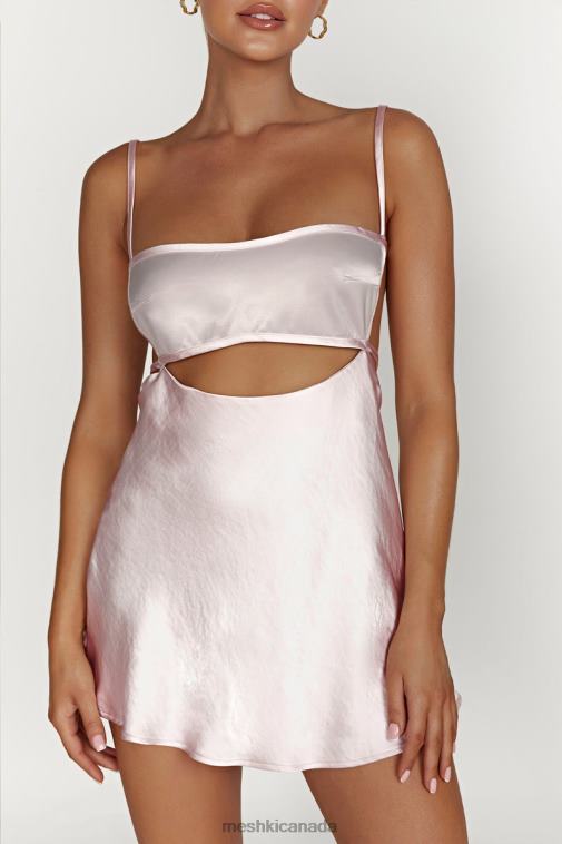 Meshki Blush Pink Veda Two Tone Mini Dress Clothing JN88N614