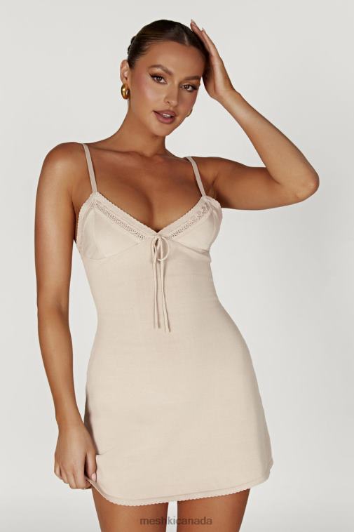 Meshki Bone Ellis Pointelle Knit Mini Dress Clothing JN88N282