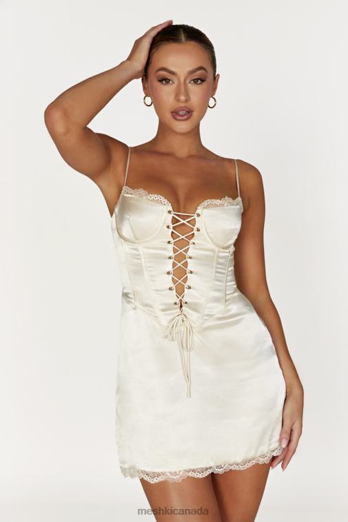 Meshki Ivory Kalila Corset Mini Dress Clothing JN88N294