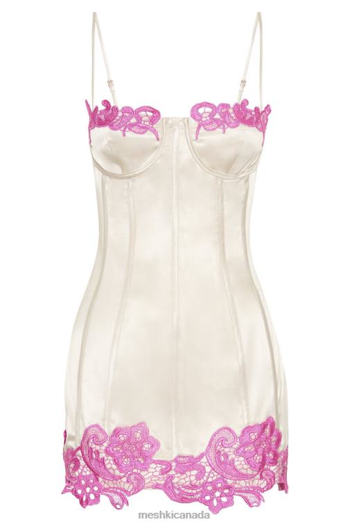 Meshki Nude Tatiana Corset Mini Dress With Lace Clothing JN88N586