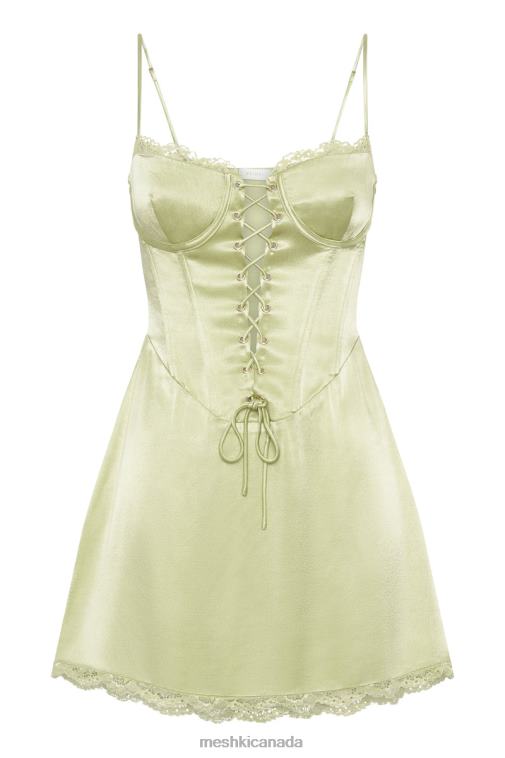 Meshki Pistachio Green Kalila Corset Mini Dress Clothing JN88N561
