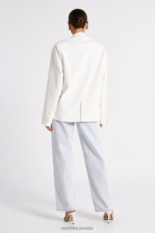 Meshki Ivory Bexley Oversized Blazer With Shoulder Pads Clothing JN88N1624