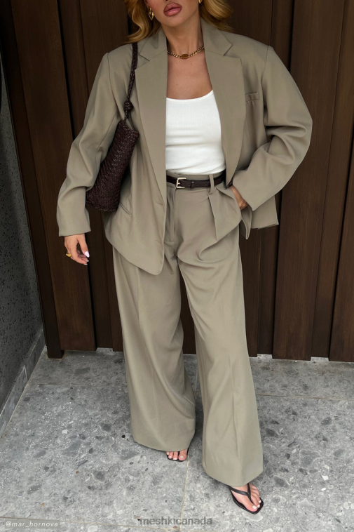 Meshki Olive Simone Oversized Blazer Clothing JN88N1637