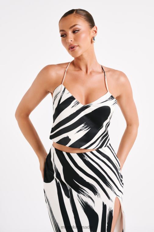 Meshki Abstract Print Felicia Printed Halter Top Clothing JN88N753