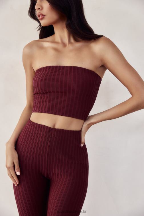 Meshki Cherry Chocolate Jordi Strapless Knit Top Clothing JN88N1012