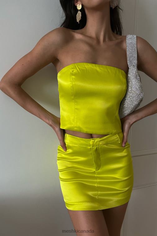 Meshki Fresh Green Monique Satin Tube Top Clothing JN88N1090