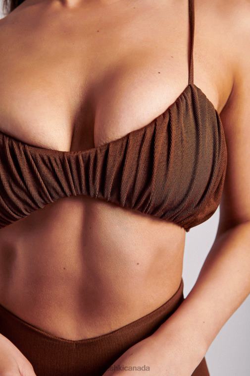 Meshki Ginger Jordan Ruched Front V Front Top Clothing JN88N1195