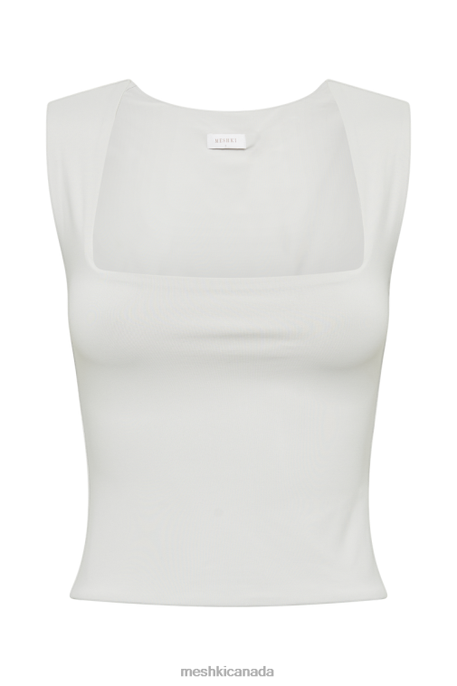 Meshki Ice Grey Linley Recycled Nylon Long Line Top Clothing JN88N775