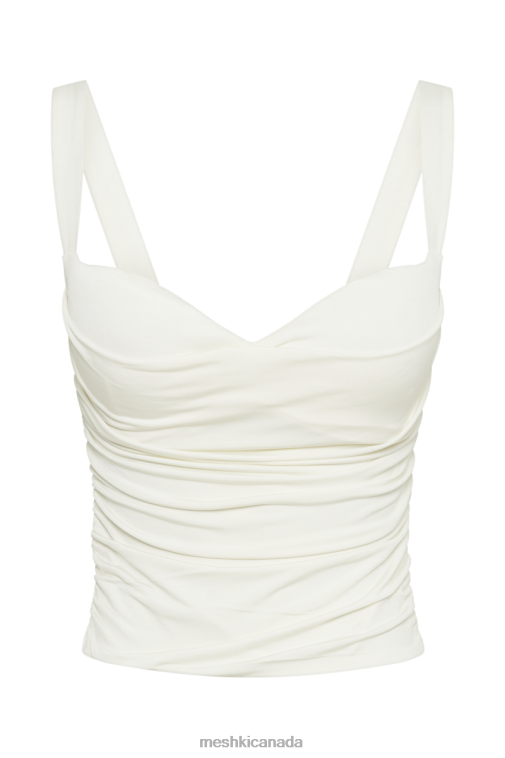 Meshki Ivory Hailey Slinky Long Line Sweetheart Top Clothing JN88N759