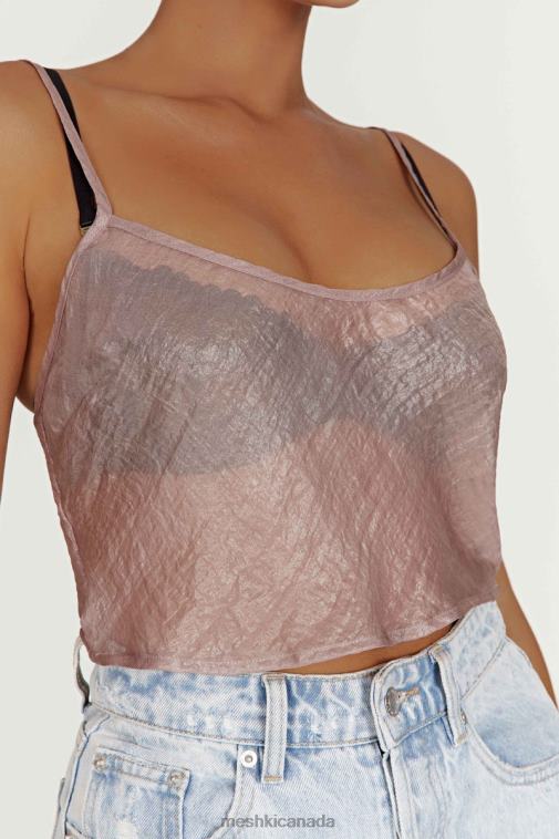 Meshki Taupe Kiana Iridescent Camisole Clothing JN88N1027