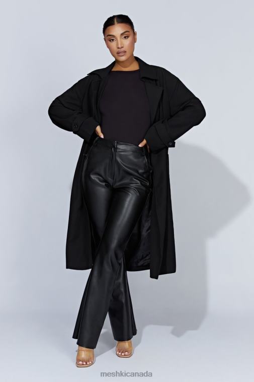 Meshki Black Keily Super Oversized Trench Coat Clothing JN88N1644