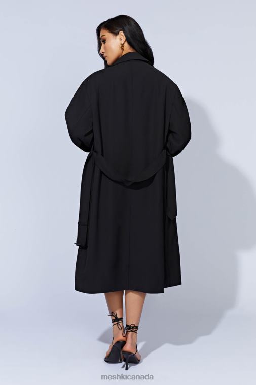 Meshki Black Keily Super Oversized Trench Coat Clothing JN88N1644