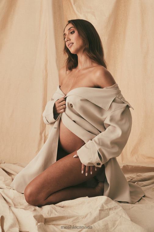 Meshki Bone Keily Super Oversized Trench Coat Clothing JN88N1646