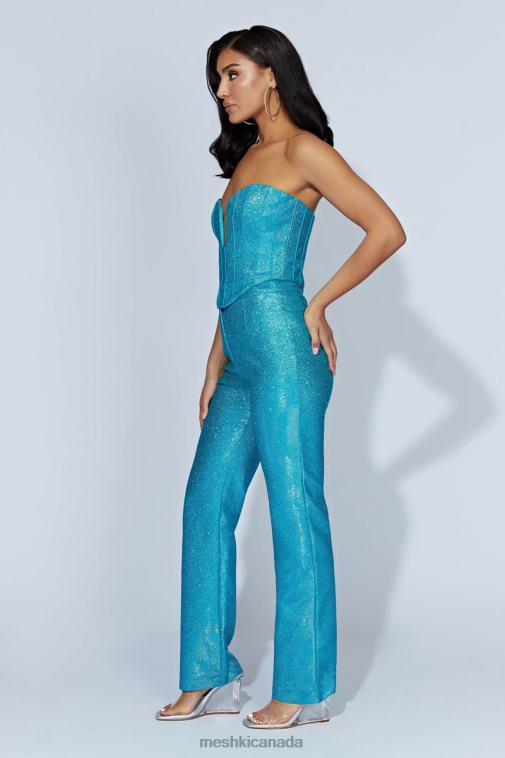 Meshki Aquamarine Felicity Shimmer Corset Clothing JN88N1010