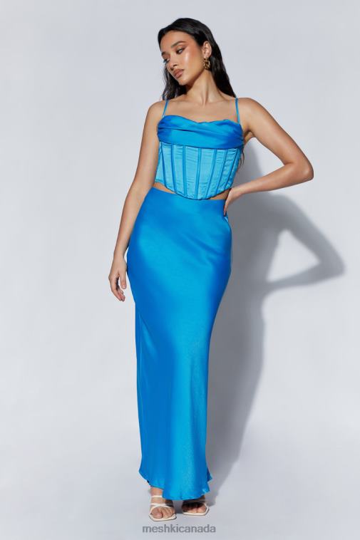 Meshki Azure Blue Cyra Corset Top Clothing JN88N1068