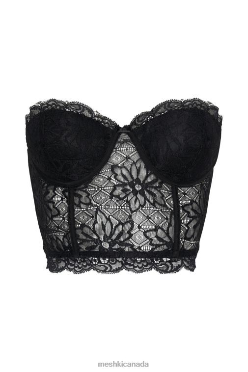 Meshki Black Alessandra Lace Corset Clothing JN88N1083