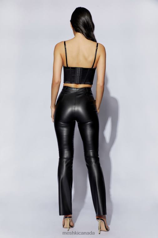 Meshki Black Alexina Chain Strap Corseted Bustier Clothing JN88N1107