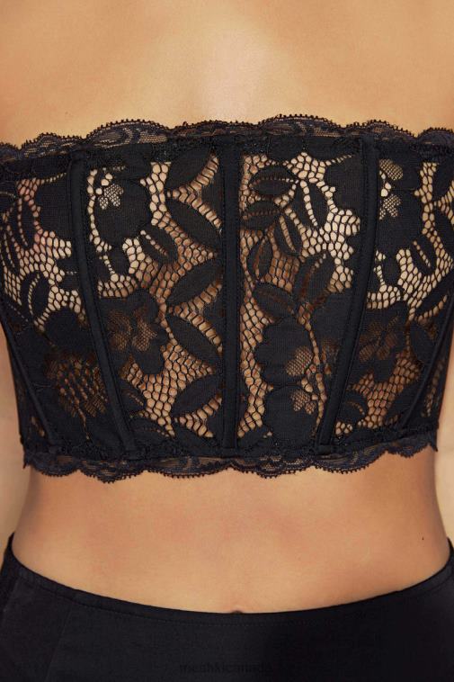 Meshki Black Bellamy Scallop Lace Bodice Clothing JN88N1016