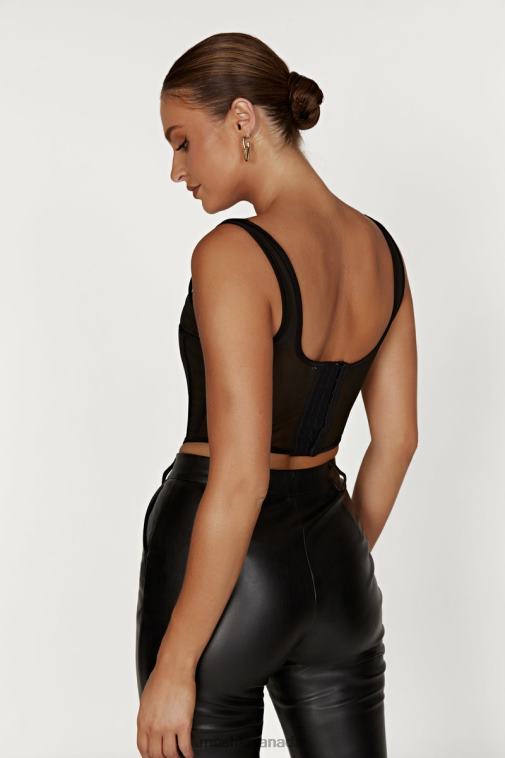 Meshki Black Delaney Corset Bustier Clothing JN88N875