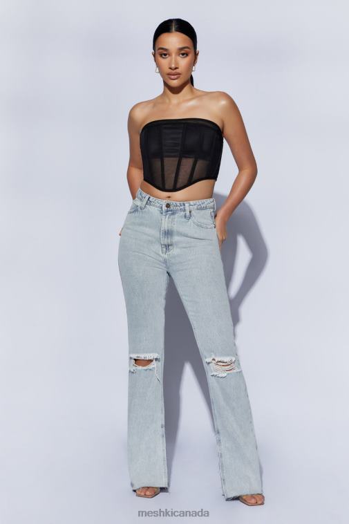 Meshki Black Helen Strapless Corset Bustier Clothing JN88N1035