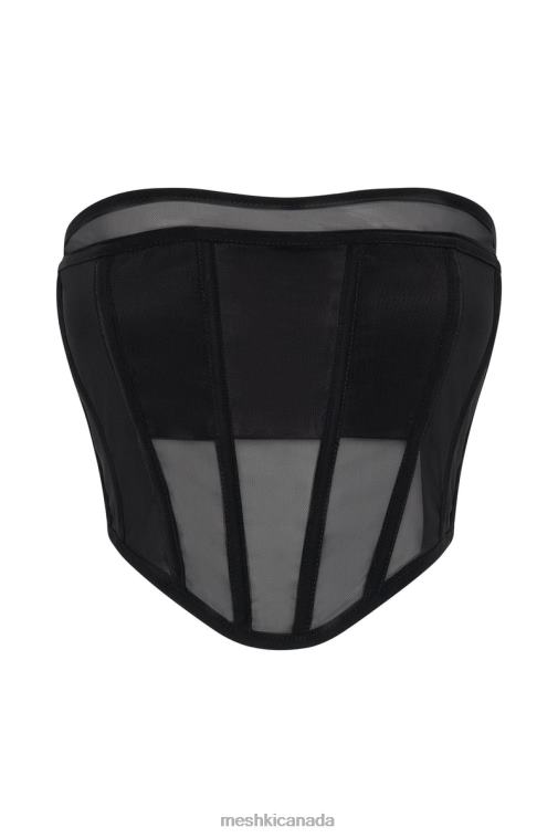 Meshki Black Helen Strapless Corset Bustier Clothing JN88N1035