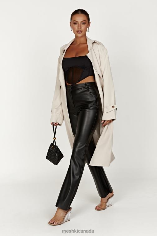 Meshki Black Jada Mesh Corset Bustier Clothing JN88N993