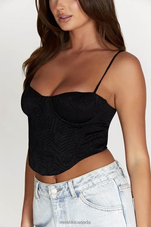 Meshki Black Maggie Underwire Corset Top Clothing JN88N1096