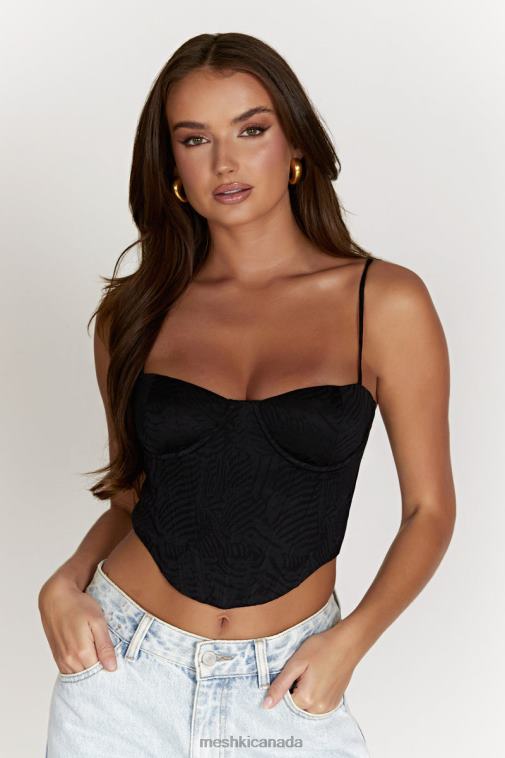 Meshki Black Maggie Underwire Corset Top Clothing JN88N1096