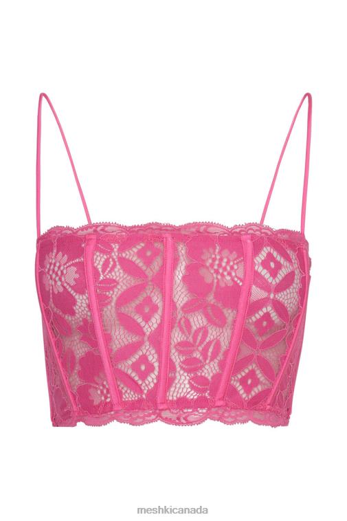 Meshki Bubblegum Pink Bellamy Scallop Lace Bodice Clothing JN88N1019