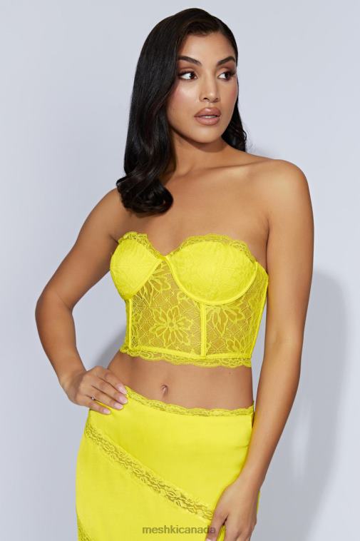 Meshki Fresh Green Alessandra Lace Corset Clothing JN88N1071