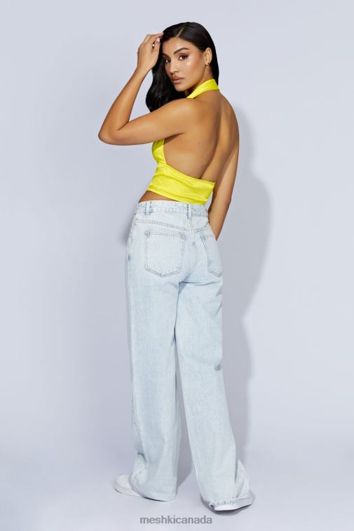 Meshki Fresh Green Mallory Satin Corset Top Clothing JN88N1045