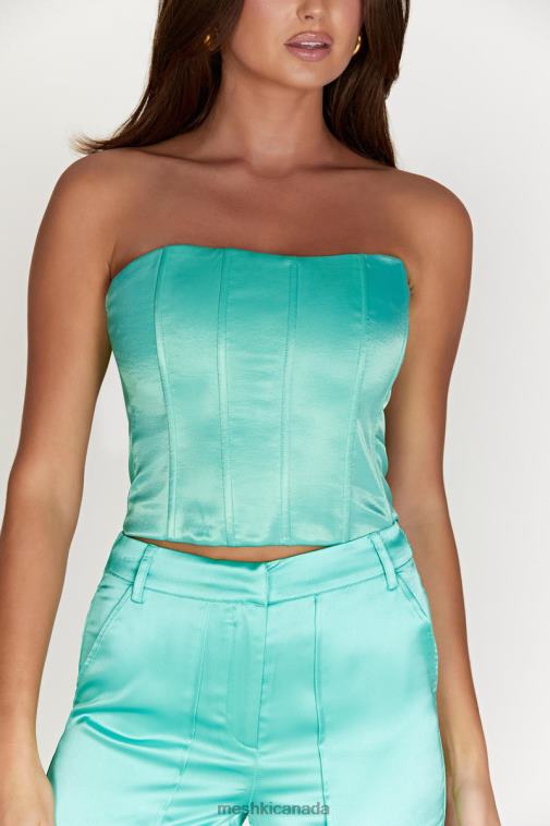 Meshki Mint Amaya Lace Up Corset Top Clothing JN88N1011